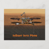 InSight Mars Lander Mission Briefkaart (Voorkant)