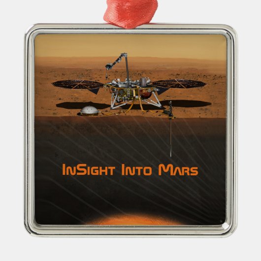 InSight Mars Lander Mission Metalen Ornament (Voorkant)