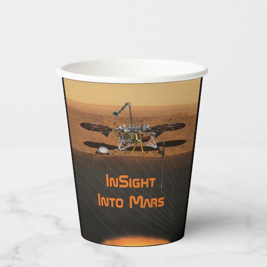 InSight Mars Lander Mission Papieren Bekers (Voorkant)