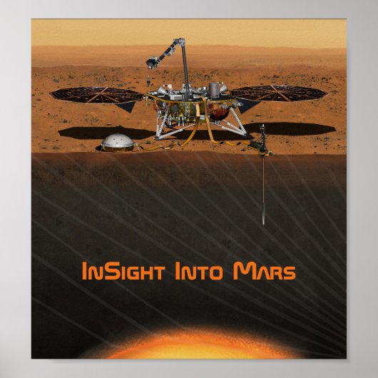 InSight Mars Lander Mission Poster (Voorkant)