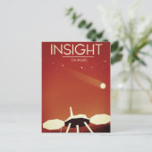 Insight Mars Lander Space Art Briefkaart (Staand voorkant)