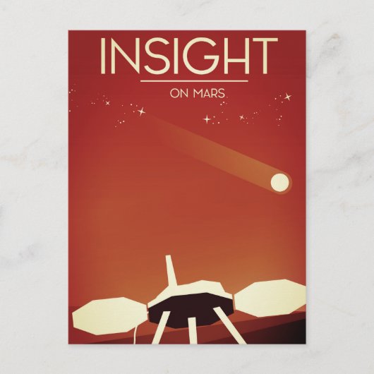 Insight Mars Lander Space Art Briefkaart (Voorkant)