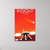Insight Mars Lander Space Art Canvas Afdruk (Voorkant)