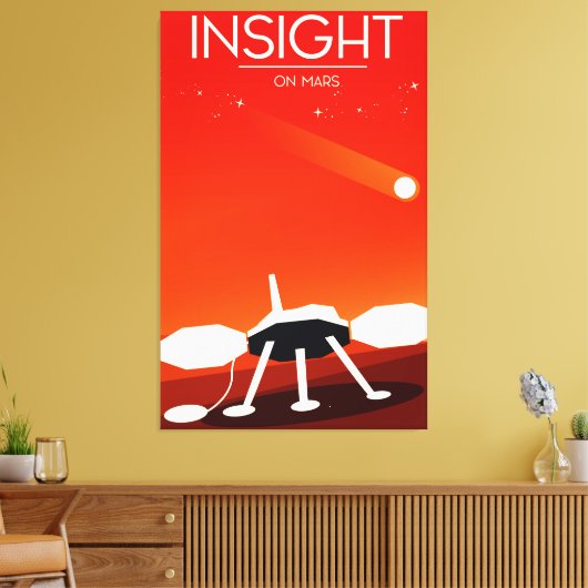 Insight Mars Lander Space Art Canvas Afdruk (Insitu (Woonkamer))