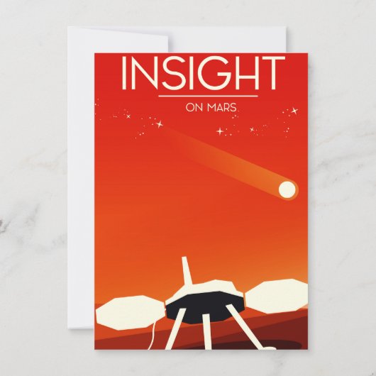 Insight Mars Lander Space Art Kaart (Achterkant)