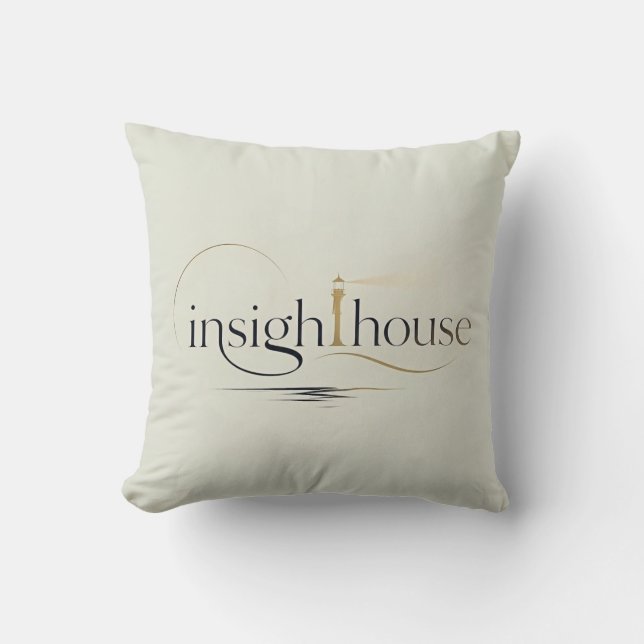 InsightHouse Minimalistische Elegante Vuurtoren Ty Kussen (Voorkant)