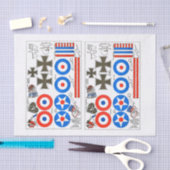 Insignaalplaat op basis van een modelvliegtuig op tissuepapier (Craft)