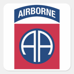 Insignes van de 82e Luchtlandingsdivisie Militair Vierkante Sticker