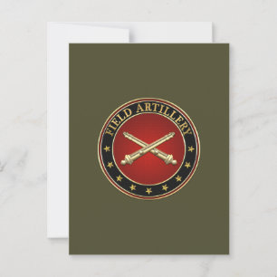 Insignes van de Field Artillery Branch Briefkaart