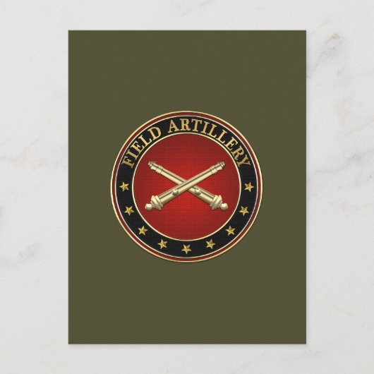 Insignes van de Field Artillery Branch Briefkaart (Voorkant)