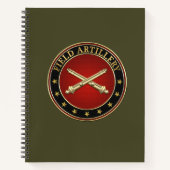 Insignes van de Field Artillery Branch Notitieboek (Voorkant)