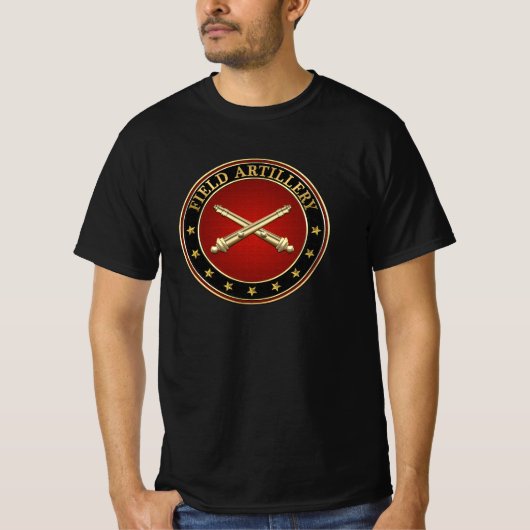 Insignes van de Field Artillery Branch T-shirt (Voorkant)