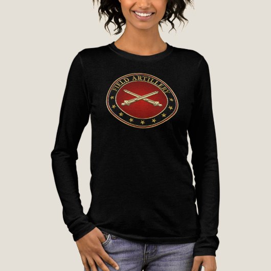 Insignes van de Field Artillery Branch Tri-Blend Shirt (Voorkant)
