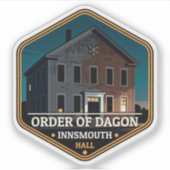 Insignes van de Orde van Dagon Hall Innsmouth Vint Sticker (Voorkant)