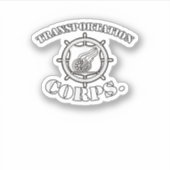 Insignia Badge Army Transportkorp Sticker (Voorkant)