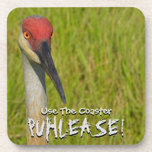 Insistent Sand Hill Crane Bier Onderzetter (Voorkant)
