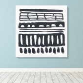 inslag I | Moderne zwarte Waterverf Canvas Afdruk (Insitu (Houten vloer))