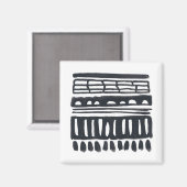 inslag I | Moderne zwarte Waterverf Magneet (Voorkant / Achterkant)