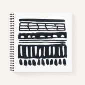 inslag I | Moderne zwarte Waterverf Notitieboek (Voorkant)