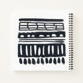 inslag I | Moderne zwarte Waterverf Notitieboek (Achterkant)