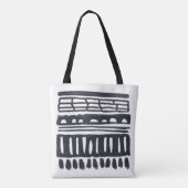 inslag I | Moderne zwarte Waterverf Tote Bag (Achterkant)