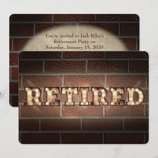 Inslikken in market met licht op baksteen kaart (Voorkant / Achterkant)