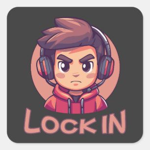 insluiten Pro Gamer streamer Vierkante Sticker