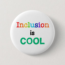 Insluiting is COOL - Bewustmaking van de neurodive Ronde Button 5,7 Cm
