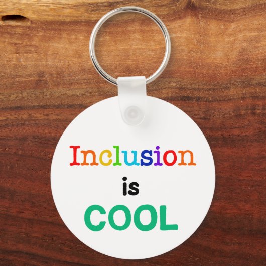Insluiting is COOL - Bewustmaking van de neurodive Sleutelhanger (Achterkant)