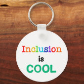 Insluiting is COOL - Bewustmaking van de neurodive Sleutelhanger (Voorkant)