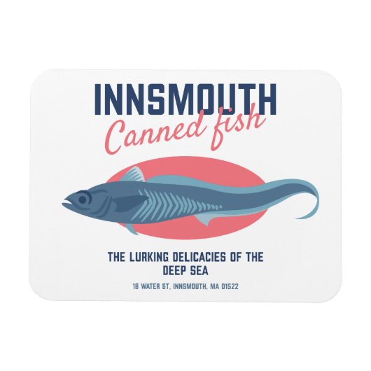 Insmouth Canned Fish Lovecraftian Magneet (Horizontaal)