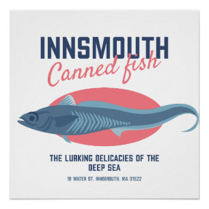 Insmouth Canned Fish Lovecraftian Perfect Poster