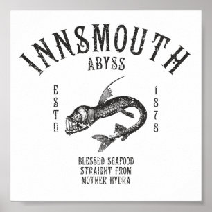 Insmouth Seafood Deep zee Fish Viperfish Poster