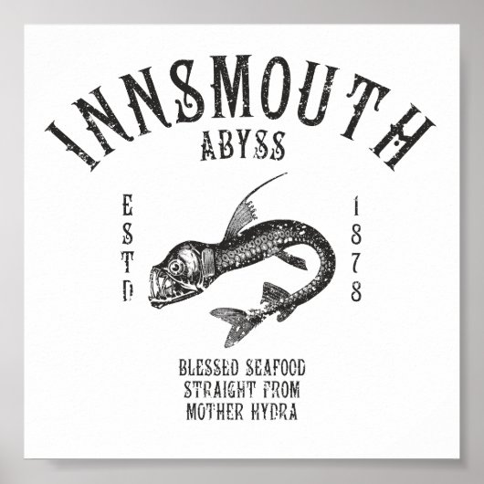Insmouth Seafood Deep zee Fish Viperfish Poster (Voorkant)