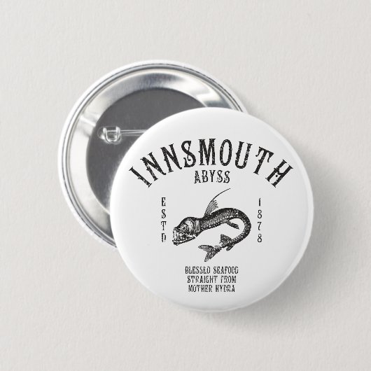 Insmouth Seafood Deep zee Fish Viperfish Ronde Button 5,7 Cm (Voorkant /achterkant)