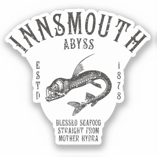 Insmouth Seafood Deep zee Fish Viperfish Sticker (Voorkant)
