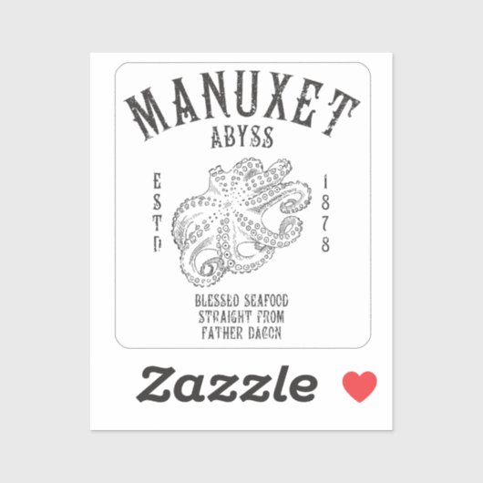 Insmouth Seafood Deep zee Squid Octopus Sticker (Vel)