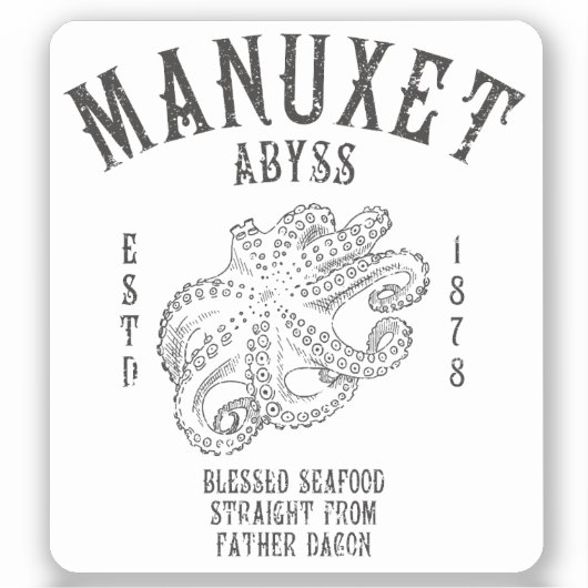 Insmouth Seafood Deep zee Squid Octopus Sticker (Voorkant)