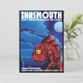 Insmouth Vintage Travel Poster Lovecraft Kaart (Staand voorkant)