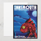 Insmouth Vintage Travel Poster Lovecraft Kaart (Voorkant / Achterkant)