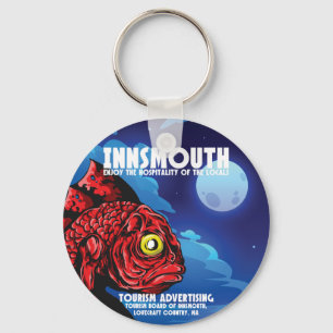 Insmouth Vintage Travel Poster Lovecraft Sleutelhanger