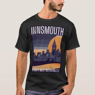 Insmouth Vintage Travel Poster Lovecraft T-shirt