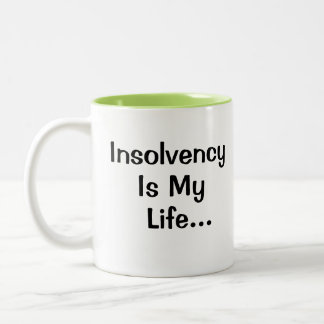 Insolventie Practitioner Manager Cruel Funny Quote Tweekleurige Koffiemok
