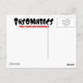 Insomniac bezoekt de Eiffeltoren Briefkaart (Achterkant)