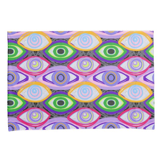 Insomniac Open Oyes Print Kussensloop (Voorkant-Rechts)