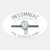 Insomniac Ovale Sticker (Voorkant)