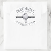 Insomniac Ovale Sticker (Tas)