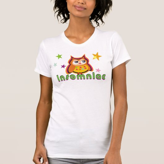 Insomniac Owl Dames Tee Shirt (Voorkant)