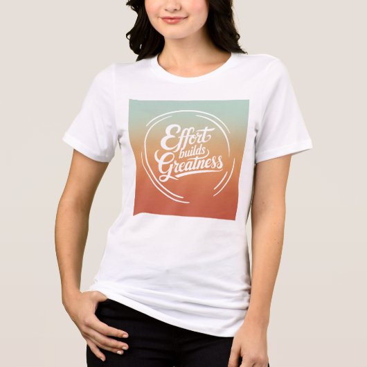 Inspanning bouwt grootheid - Inspirerend quote Tri-Blend Shirt (Voorkant)