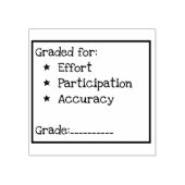 Inspanning / Deelname / Nauwkeurigheid Grading Sta Rubberstempel (Afrduk)